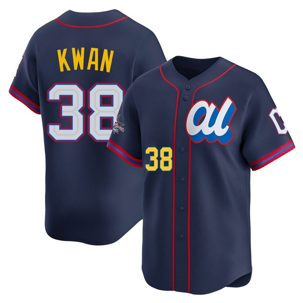 C.Guardians #38 Steven Kwan Player Navy American League All-Star Edition Limited Home Gdoa Stitched Jerseys