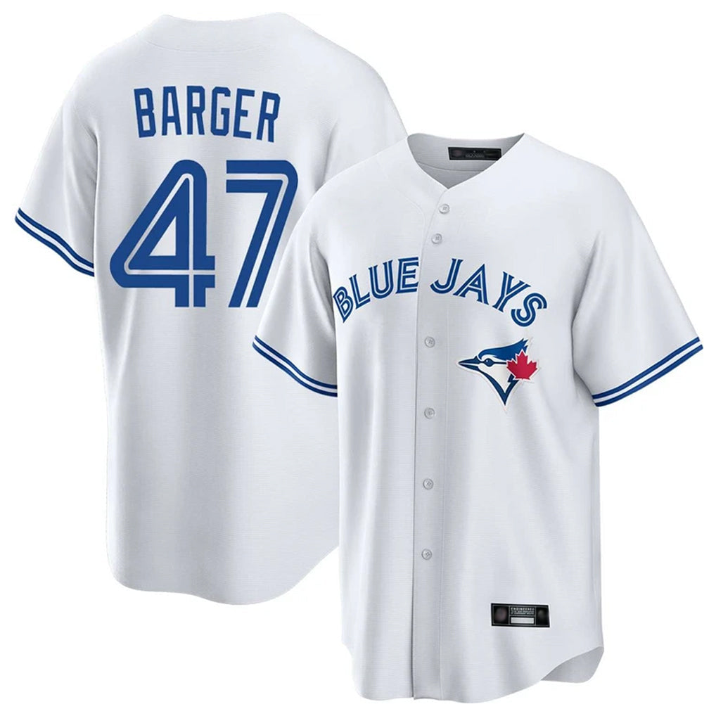 T.Blue Jays #47 Addison Barger Player White Home Stitched Jerseys