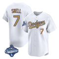 LA.Dodgers #7 Blake Snell Player Gold Collection Limited World Series Meet Home Gdoa Stitched Jerseys