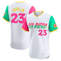 S.Diego Padres #23 Fernando Tatis Jr Player White City Connect Home Limited Elite Stitched Jerseys