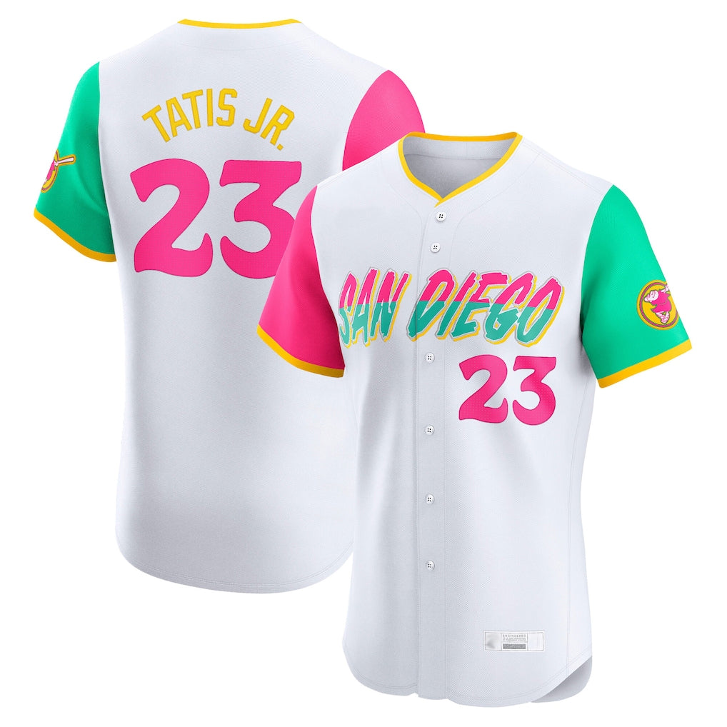 S.Diego Padres #23 Fernando Tatis Jr Player White City Connect Home Limited Elite Stitched Jerseys