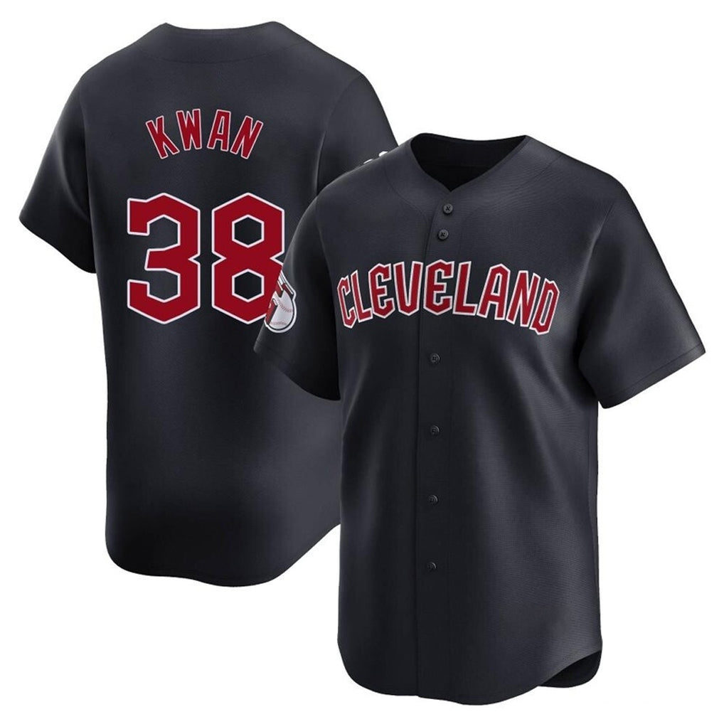 C.Guardians #38 Steven Kwan Player Navy Limited Home Game Gdoa Stitched Jerseys