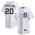 D.Tigers #20 Spencer Torkelson Player White Home Game Gdoa Stitched Jerseys