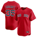 B.Red Sox #35 Garrett Crochet Player Red Limited Home Game Gdoa Stitched Jerseys