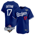LA.Dodgers #17 Shohei Ohtani Player Royal World Series Limited Home Gdoa Stitched Jerseys