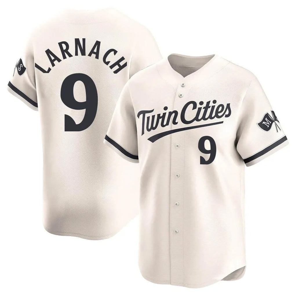 M.Twins #9 Trevor Larnach Player Cream Home Limited Gdoa Stitched Jerseys