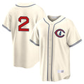 C.Cubs #2 Nico Hoerner Player Cream Field of Dreams Home Game Gdoa Stitched Jerseys