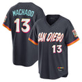S.Diego Padres #13 Manny Machado Player Obsidian 2026 City Connect Home Game T-shirt Stitched Jerseys