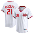 C.Reds #21 Hunter Greene Player White Cooperstown Collection Limited T-shirt Home Gdoa Stitched Jerseys