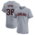 C.Guardians #38 Steven Kwan Player Gray Road Limited Elite Home Gdoa Stitched Jerseys