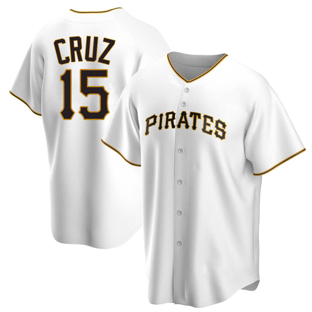 P.Pirates #15 Oneil Cruz Player White Home Game Gdoa Stitched Jerseys