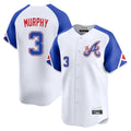 A.Braves #3 Dale Murphy Player White City Connect Limited Home Game Gdoa Stitched Jerseys