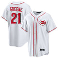 C.Reds #21 Hunter Greene Player White Game Home Gdoa Stitched Jerseys