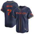 H.Astros #7 Craig Biggio Player Navy City Connect Home Limited Gdoa Stitched Jerseys