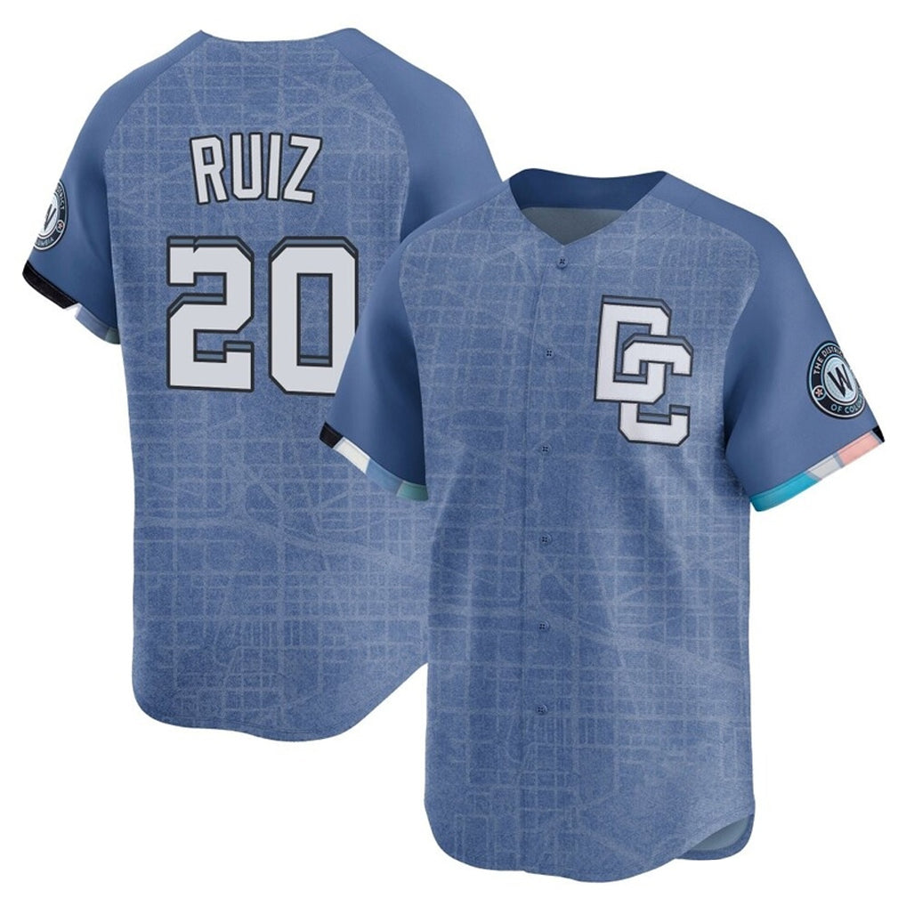 W.Nationals #20 Keibert Ruiz Player Light Blue Limited City Connect Gdoa Stitched Jerseys