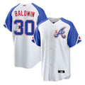 A.Braves #30 Drake Baldwin player White City Connect Stitched Jerseys