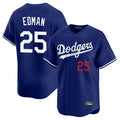 LA.Dodgers #25 Tommy Edman Player Royal Limited Home Gdoa Stitched Jerseys