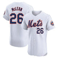 NY.Mets #26 Nolan McLean Player White Home Limited Elite Gdoa Stitched Jerseys