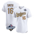 LA.Dodgers #16 Will Smith Player Gold World Series Limited Elite Home Gdoa Stitched Jerseys