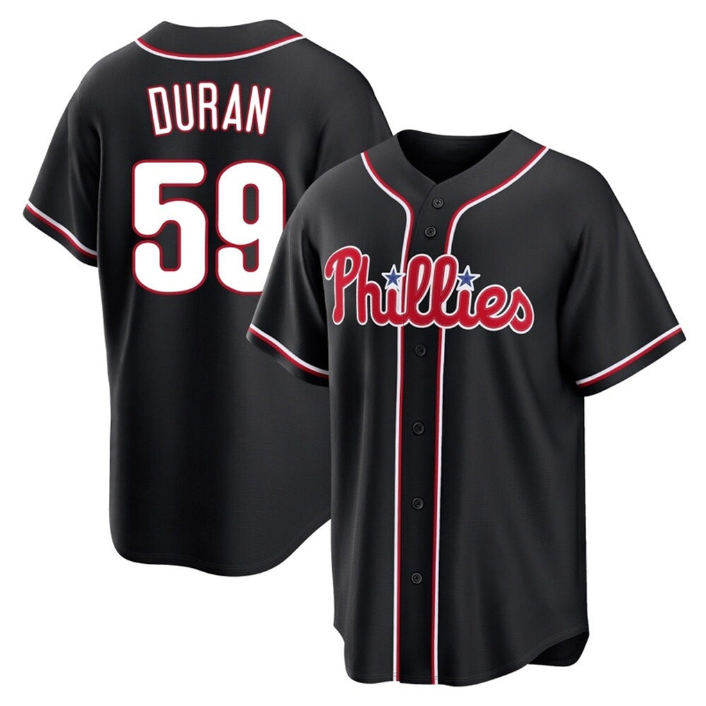 P.Phillies #59 Jhoan Duran Player Black Fashion Out Home Game Stitched Jerseys