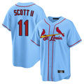 St. Louis Cardinals #11 Victor Scott II Player Light Blue Home Game Gdoa Stitched Jerseys