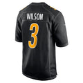 P.Steelers #3 Russell Wilson Replica Carbon Stitched American Football Jerseys