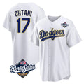 LA.Dodgers #17 Shohei Ohtani Player Gold White World Series 2026 Collection Stadium Game Gdoa Stitched Jerseys