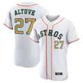 H.Astros #27 Jose Altuve Player Gold Collection Limited Elite Home Gdoa Stitched Jerseys
