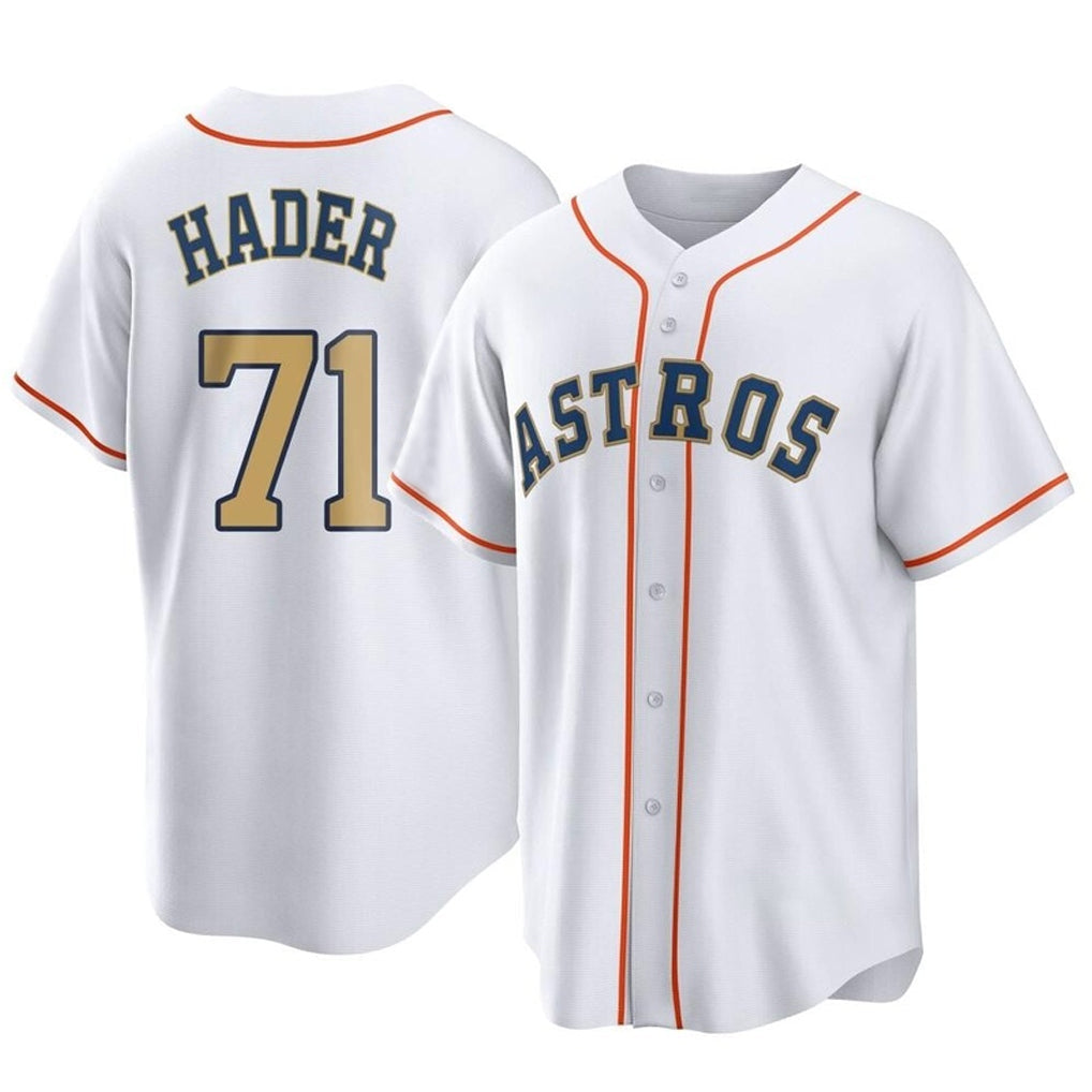 H.Astros #71 Josh Hader Player Gold Collection Game Home Gdoa Stitched Jerseys
