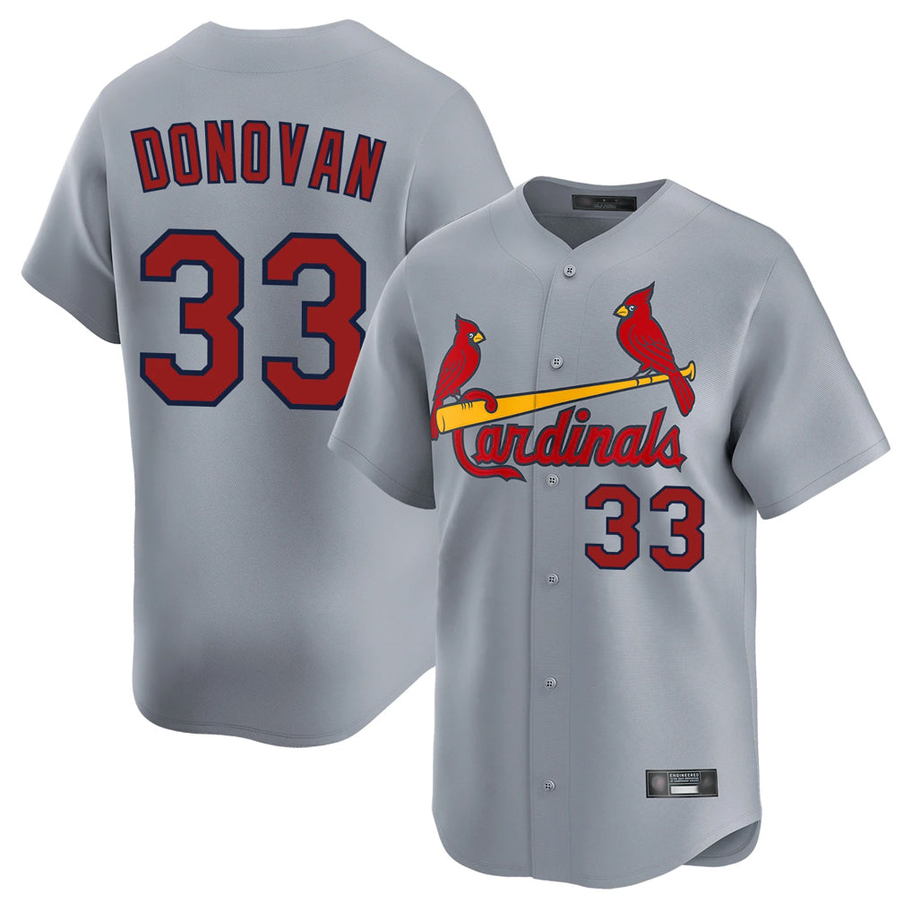St. Louis Cardinals #33 Brendan Donovan Player Gray Home Limited Stitched Jerseys