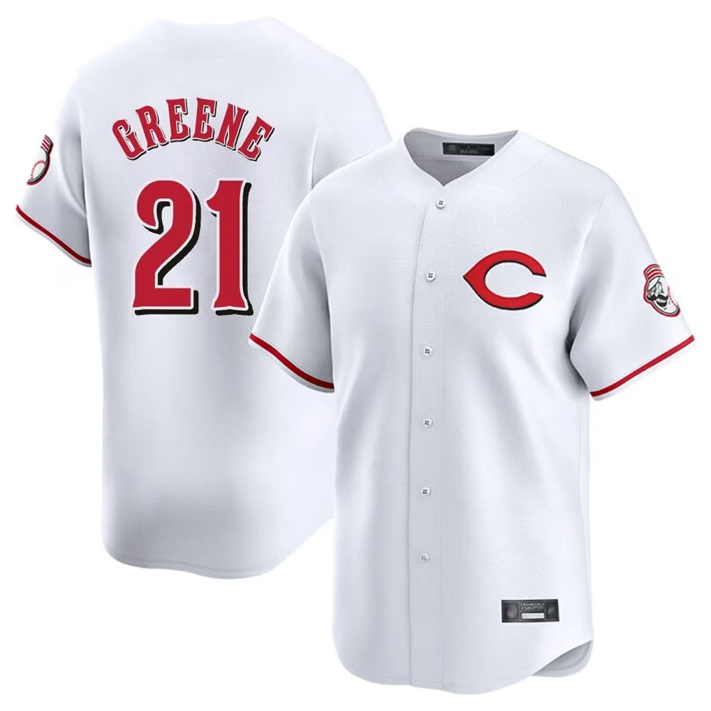 C.Reds #21 Hunter Greene Player White Limited Home Gdoa Stitched Jerseys