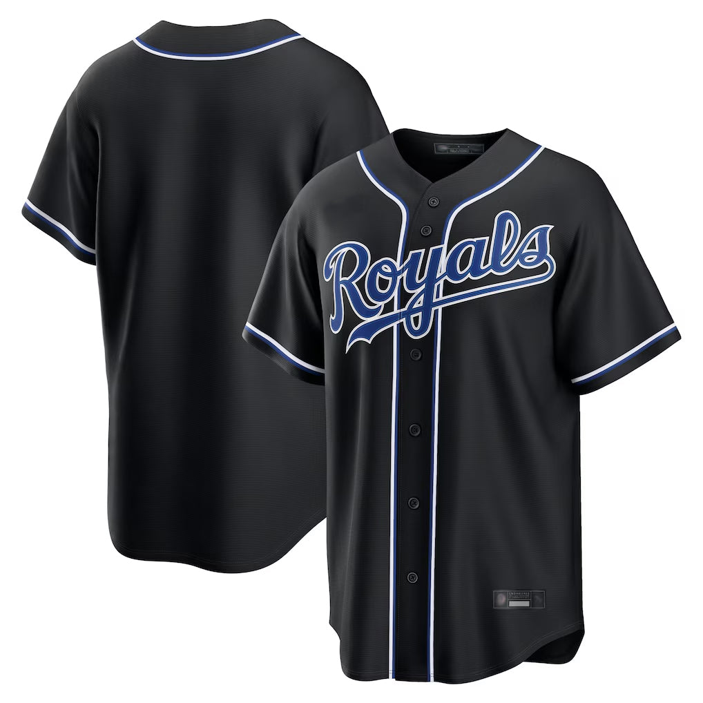 KC.Royals ## Royals Blank Player Black Carbon Fashion Home Game Gdoa Stitched Jerseys