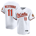 B.Orioles #11 Jordan Westburg Player White Limited Home Game Gdoa Stitched Jerseys