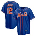 NY.Mets #12 Francisco Lindor Player Royal Home Game Stitched Jerseys