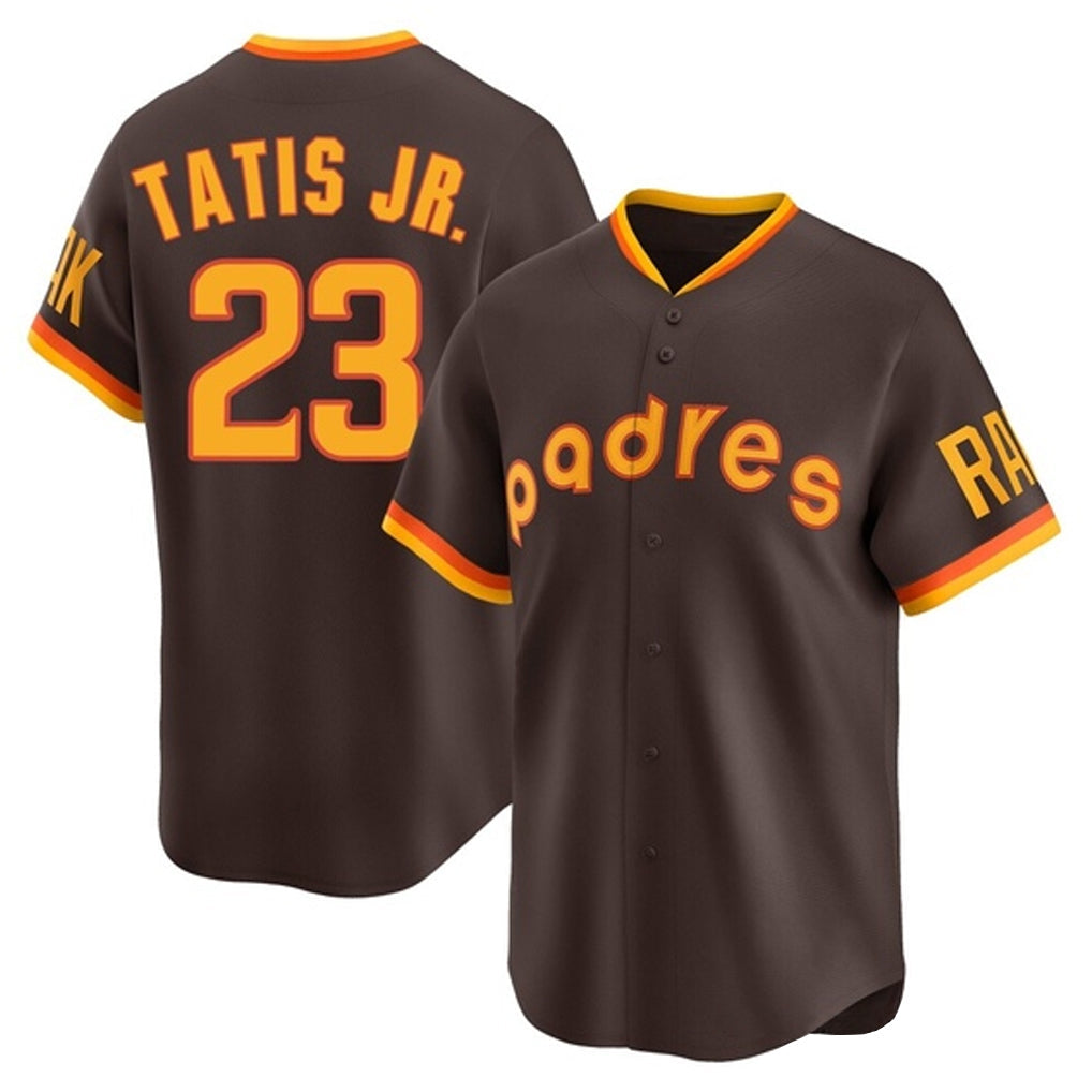 S.Diego Padres #23 Fernando Tatis Jr Player Brown Home Cooperstown Collection Replica Game Stitched Jerseys