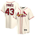 St. Louis Cardinals #43 Pedro Pages Player Cream Home Game Stitched Jerseys