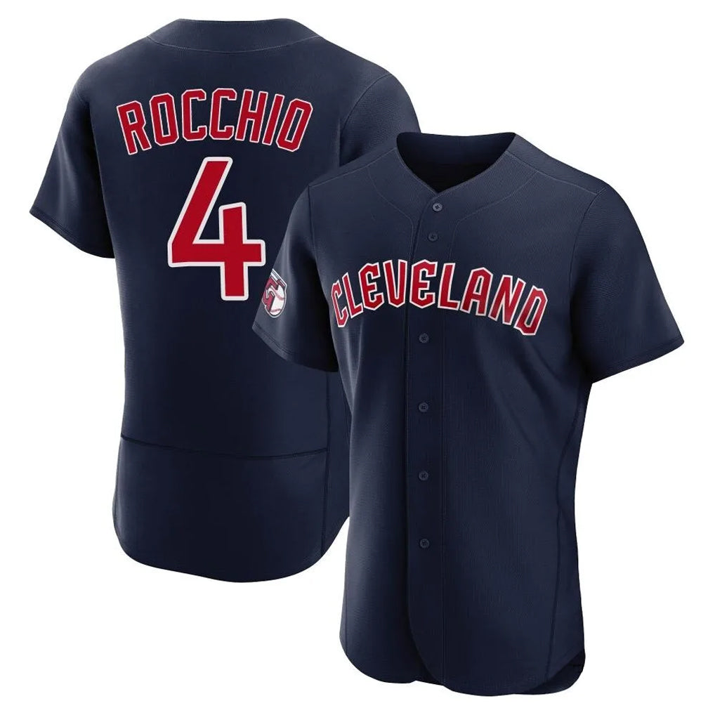 C.Guardians #4 Brayan Rocchio Player Navy Limited Elite Home Gdoa Stitched Jerseys