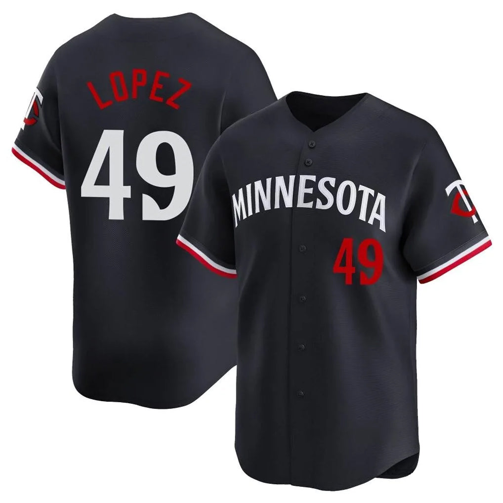 M.Twins #49 Pablo Lopez Player Navy Home Limited Gdoa Stitched Jerseys