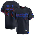 T.Blue Jays #57 Shane Bieber Player Black City Connect Limited Home Gdoa Stitched Jerseys
