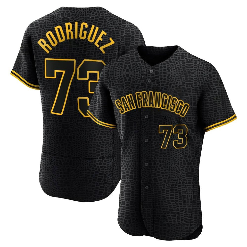 SF.Giants #73 Randy Rodriguez Player Black Snake Skin City Limited Elite Gdoa Stitched Jerseys