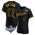 LA.Dodgers #17 Shohei Ohtani Player Black World Series Snake Skin City Limited Elite Home Gdoa Stitched Jerseys