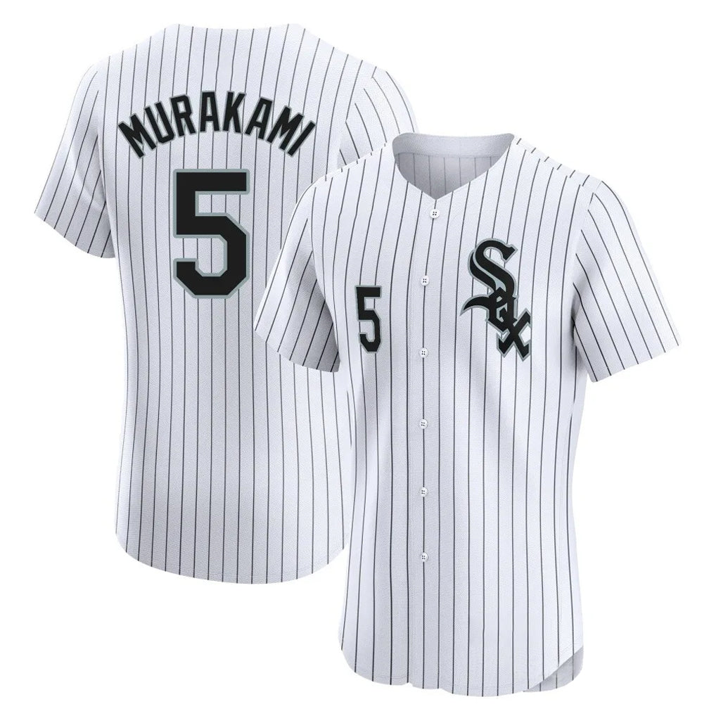 C.White Sox #5 Munetaka Murakami Player White Stripe Limited Elite Home Gdoa Stitched Jerseys
