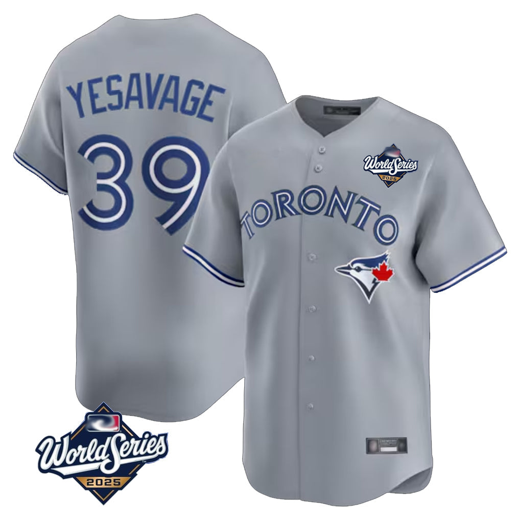 T.Blue Jays #39 Trey Yesavage Player Gray 2025 American League Limited All Stitched Jerseys