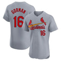St. Louis Cardinals #16 Nolan Gorman Player Gray Home Limited Elite Gdoa Stitched Jerseys