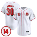 C.Reds #30 Ken Griffey Player White Vapor Premier Limited Home Gdoa Stitched Jerseys