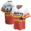 H.Astros #44 Yordan Alvarez Player Rainbow Cooperstown Collection T-shirt Gdoa Stitched Jerseys