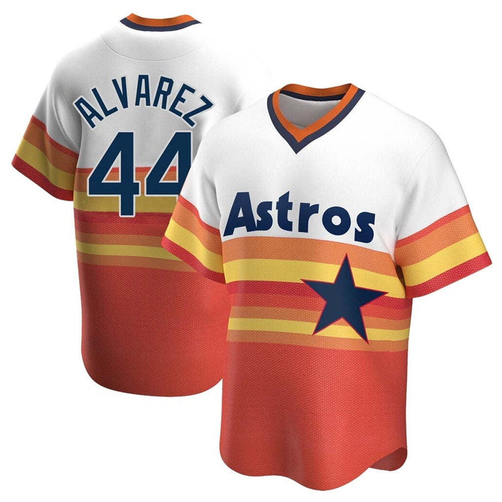 H.Astros #44 Yordan Alvarez Player Rainbow Cooperstown Collection T-shirt Gdoa Stitched Jerseys