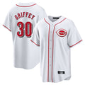 C.Reds #30 Ken Griffey Player White Game Home Gdoa Stitched Jerseys