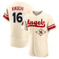 LA.Angels #16 Yusei Kikuchi Player Cream City Connect Limited ELite Home Gdoa Stitched Jerseys