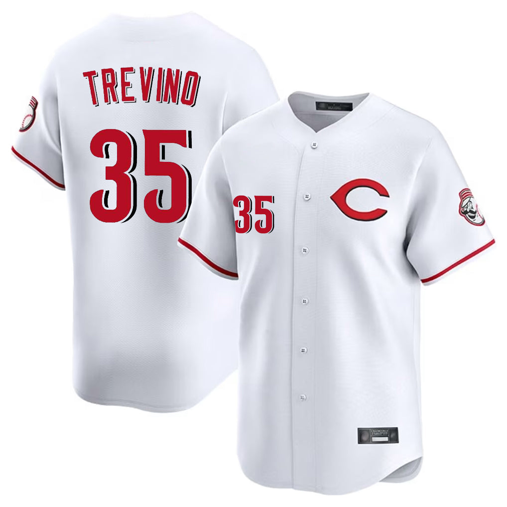 C.Reds #35 Jose Trevino Player White Limited Home Gdoa Stitched Jerseys
